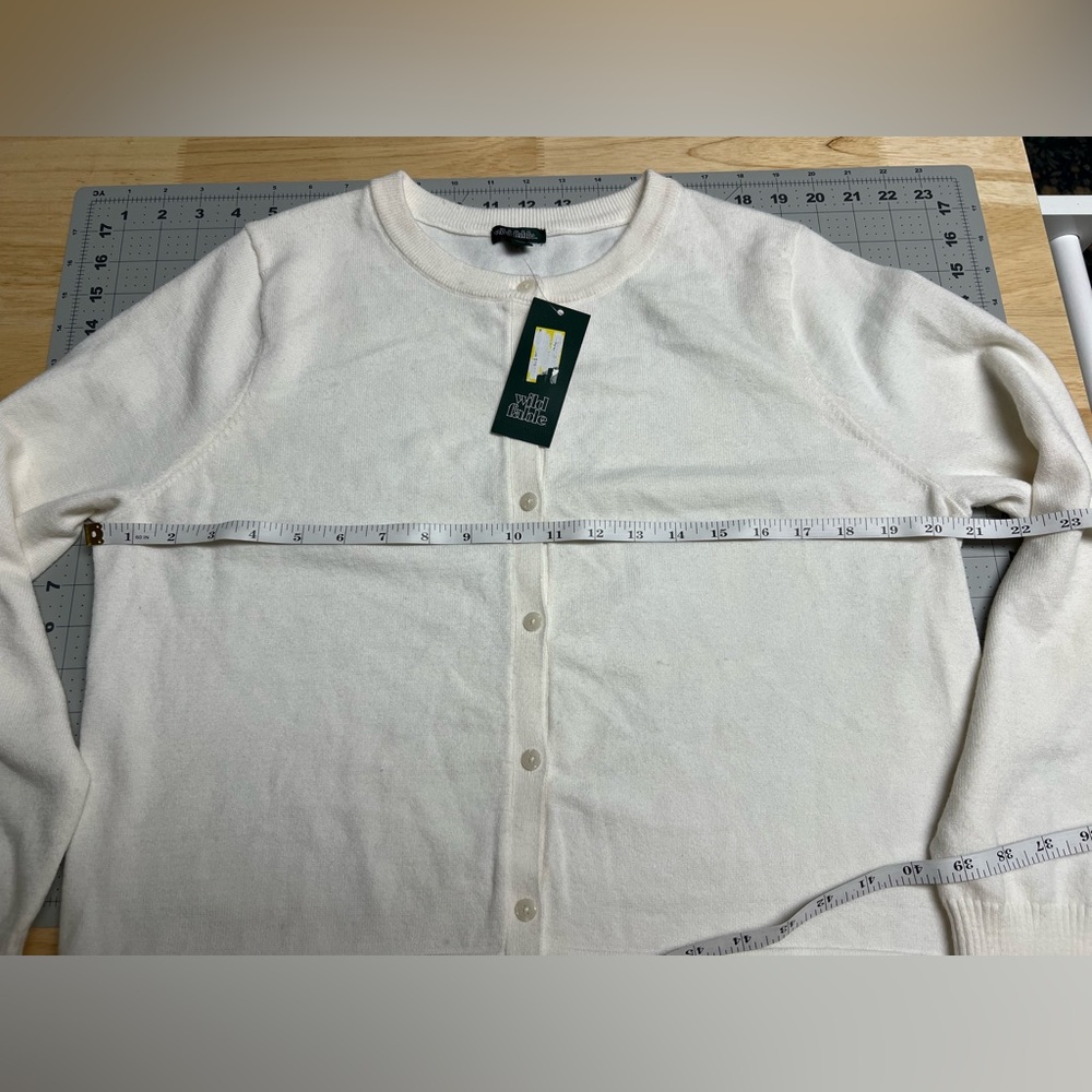 Wild Fable Off-White Button-Up Cardigan Sweater Sz xl - Picture 4 of 6